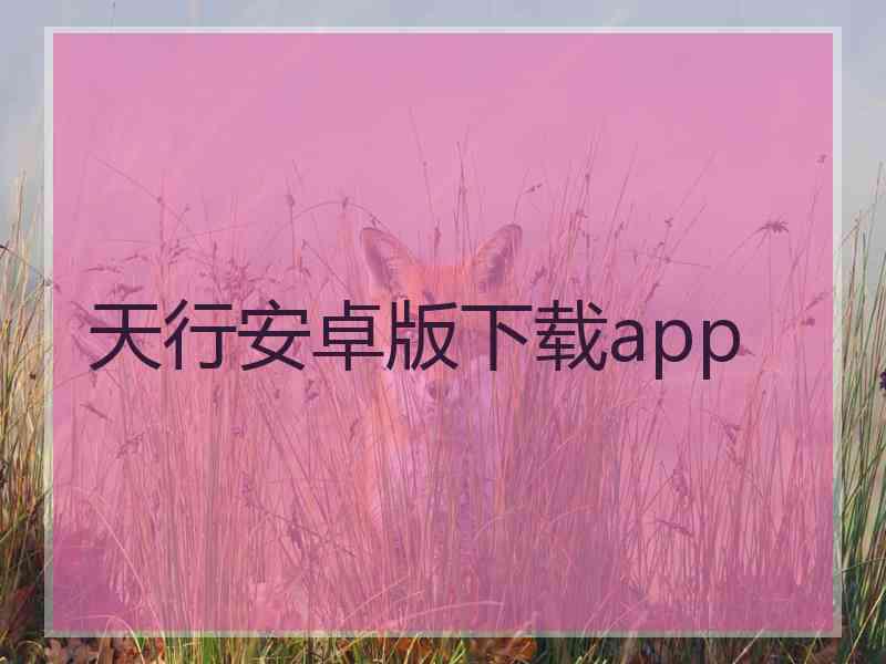 天行安卓版下载app 天行安卓版下载app