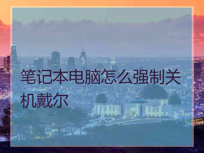 笔记本电脑怎么强制关机戴尔 笔记本电脑怎么强制关机戴尔
