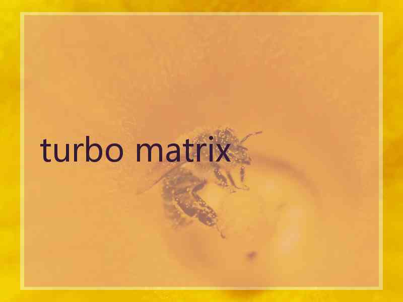 turbo matrix turbo matrix