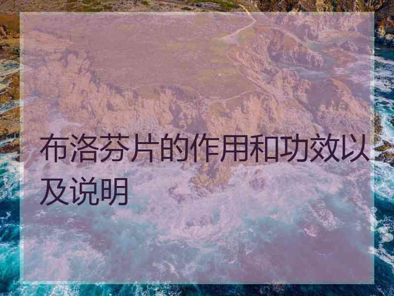 布洛芬片的作用和功效以及说明 布洛芬片的作用和功效以及说明