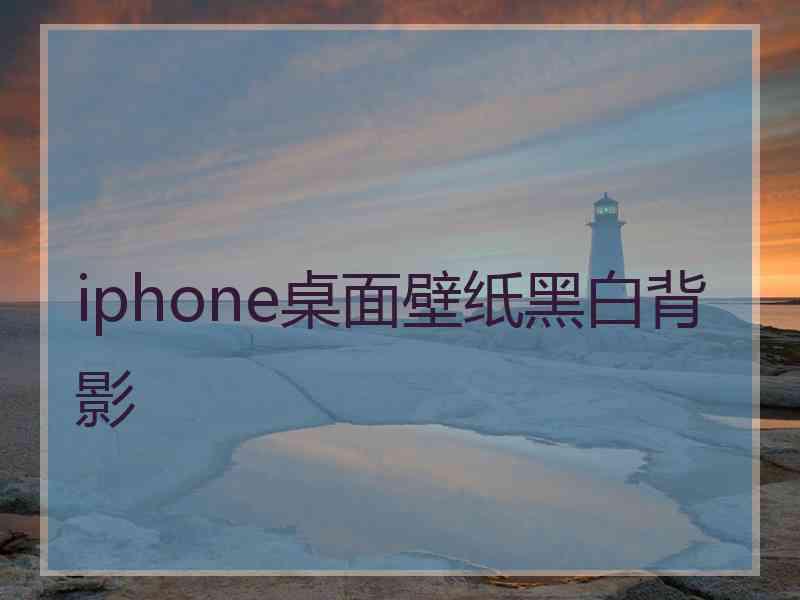 iphone桌面壁纸黑白背影