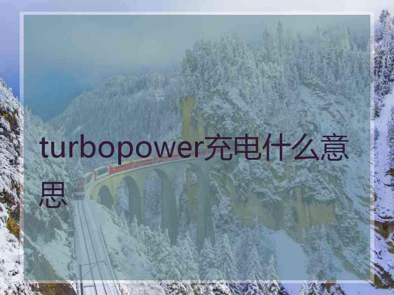 turbopower充电什么意思