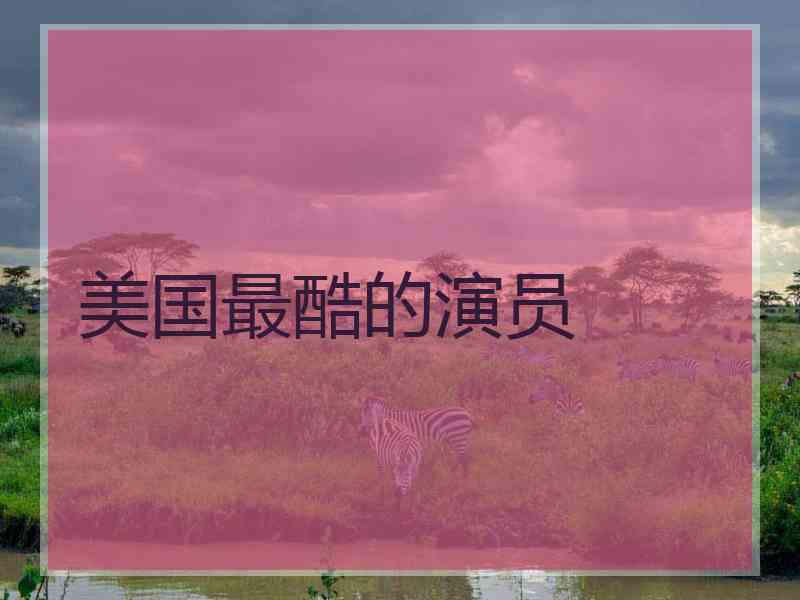 美国最酷的演员