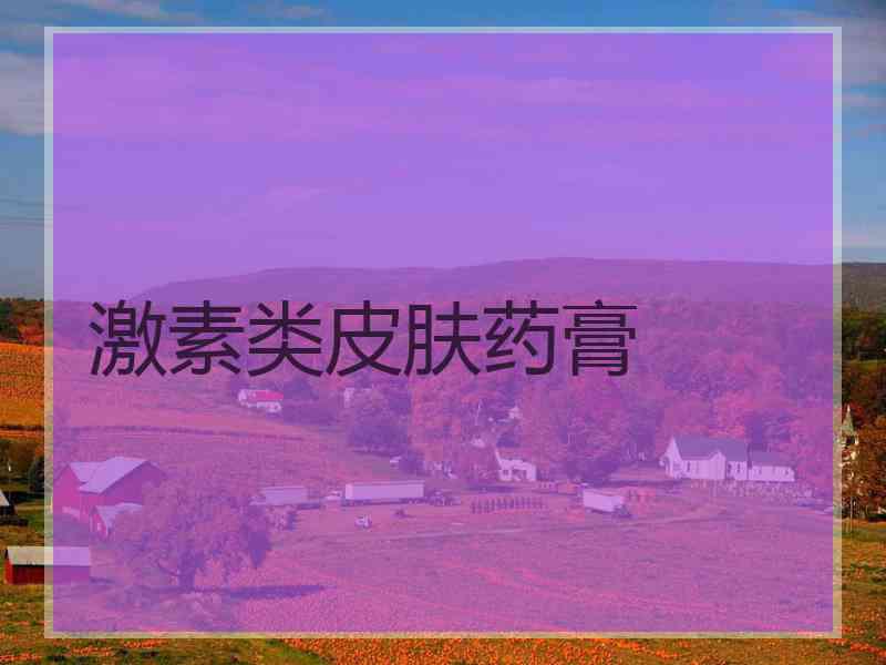 激素类皮肤药膏
