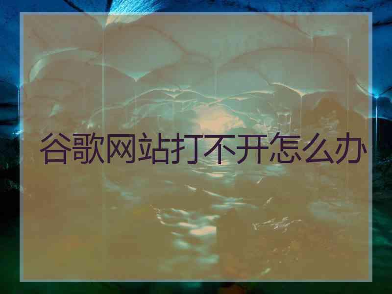 谷歌网站打不开怎么办