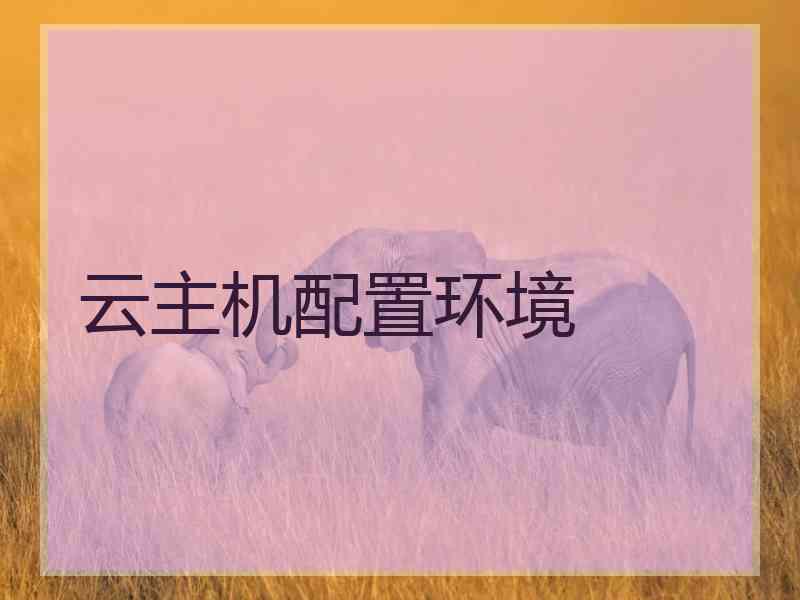 云主机配置环境