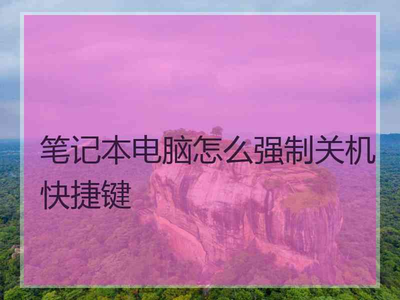 笔记本电脑怎么强制关机快捷键
