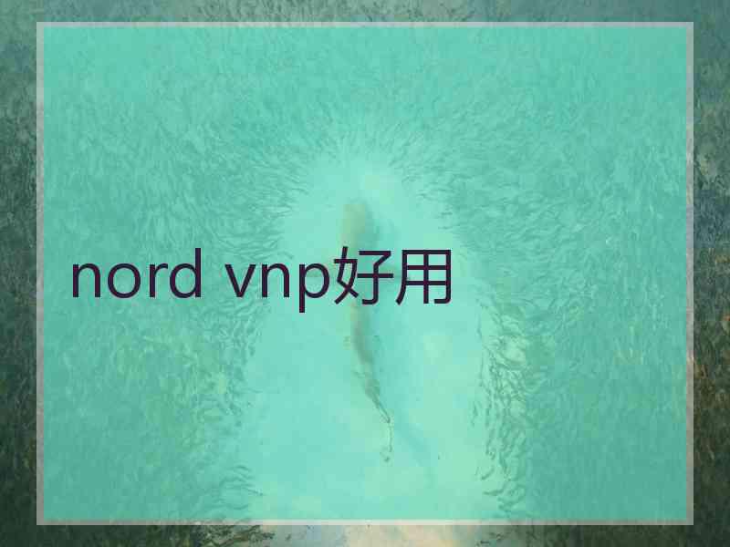 nord vnp好用