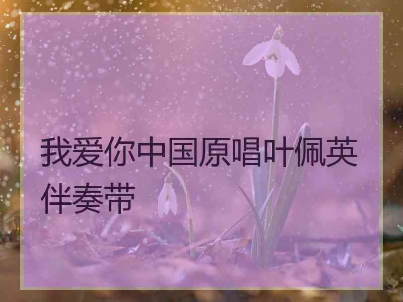 我爱你中国原唱叶佩英伴奏带