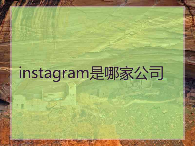 instagram是哪家公司