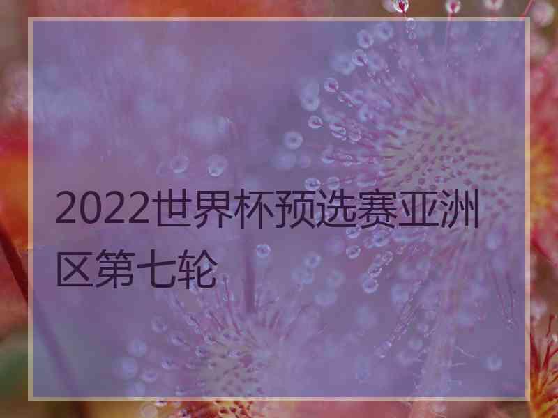 2022世界杯预选赛亚洲区第七轮