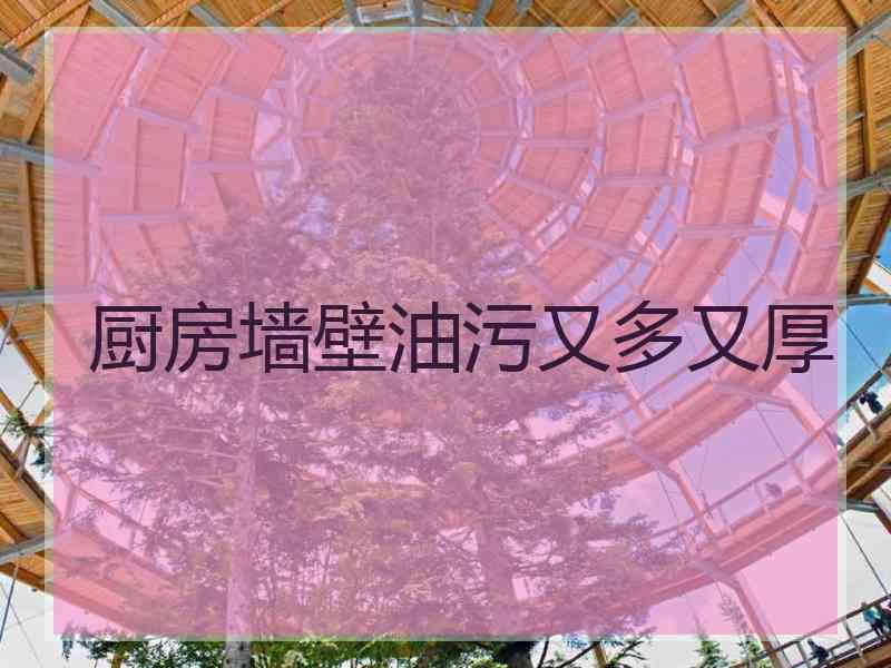 厨房墙壁油污又多又厚