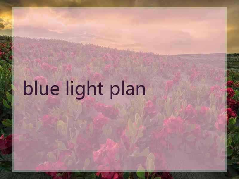 blue light plan