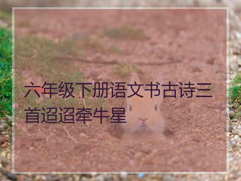 六年级下册语文书古诗三首迢迢牵牛星
