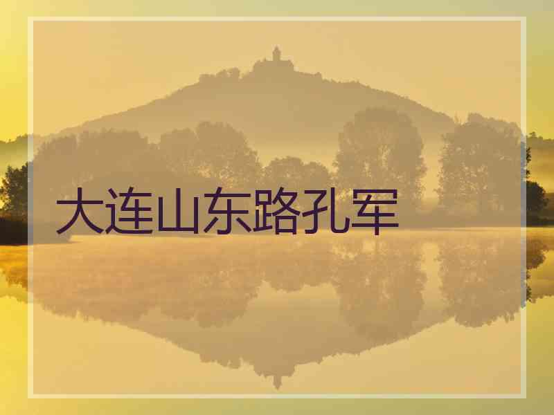 大连山东路孔军