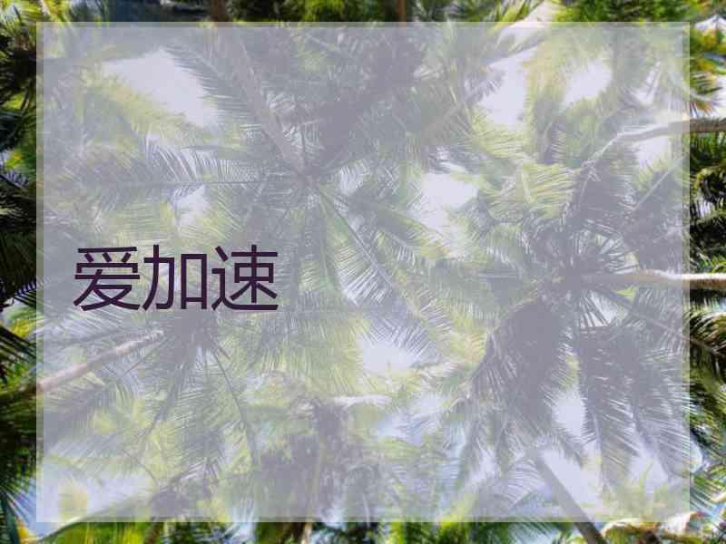 爱加速
