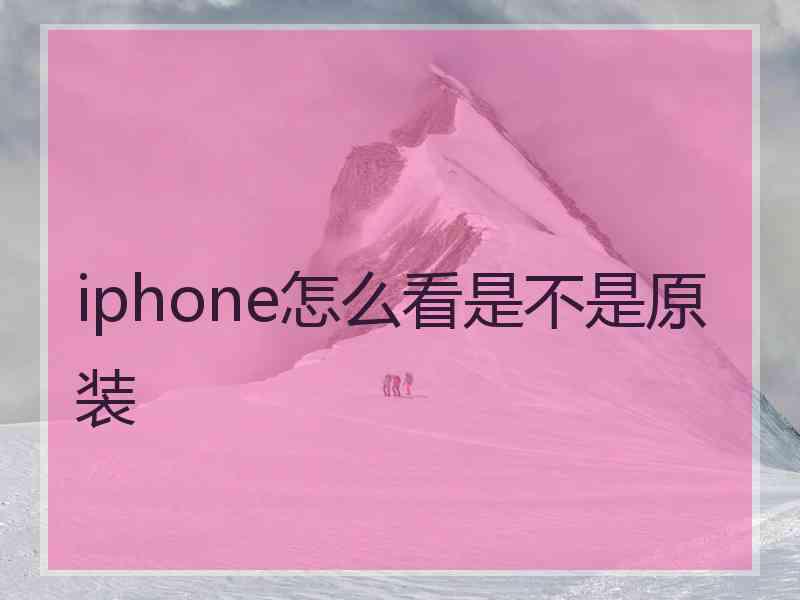 iphone怎么看是不是原装