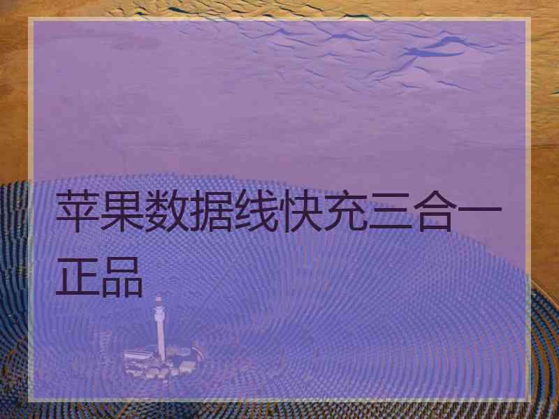 苹果数据线快充三合一正品