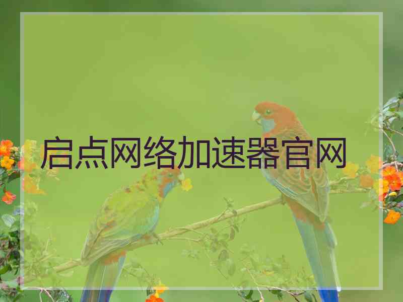 启点网络加速器官网