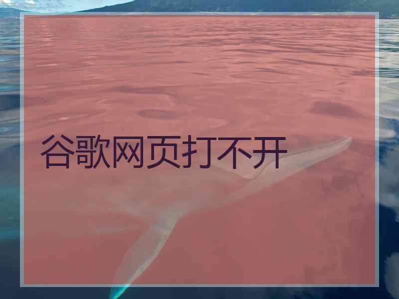 谷歌网页打不开