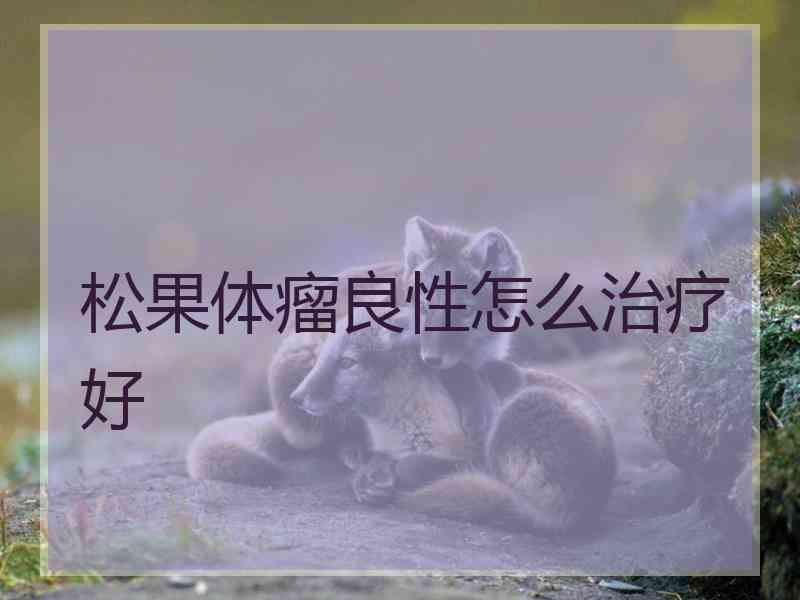 松果体瘤良性怎么治疗好