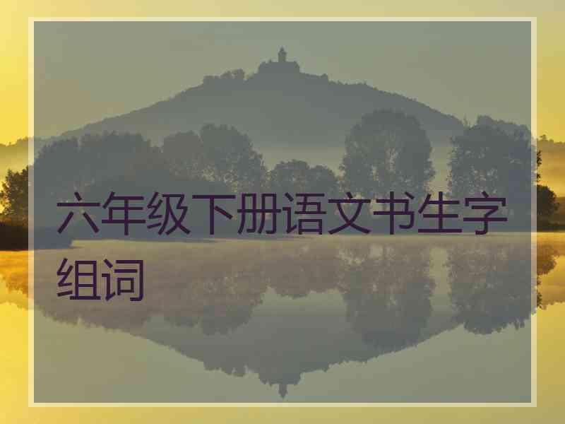 六年级下册语文书生字组词
