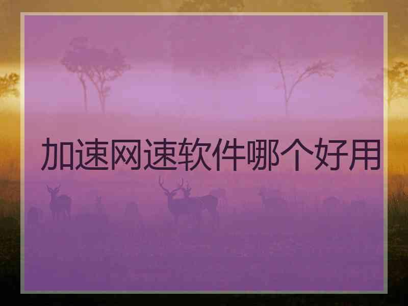 加速网速软件哪个好用
