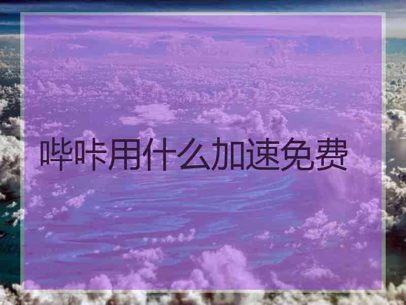 哔咔用什么加速免费