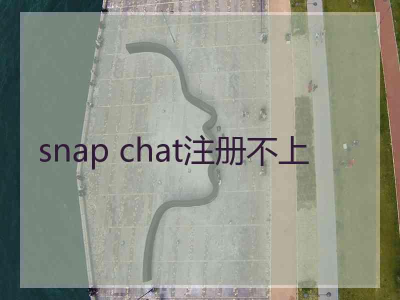 snap chat注册不上