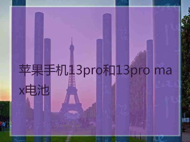 苹果手机13pro和13pro max电池