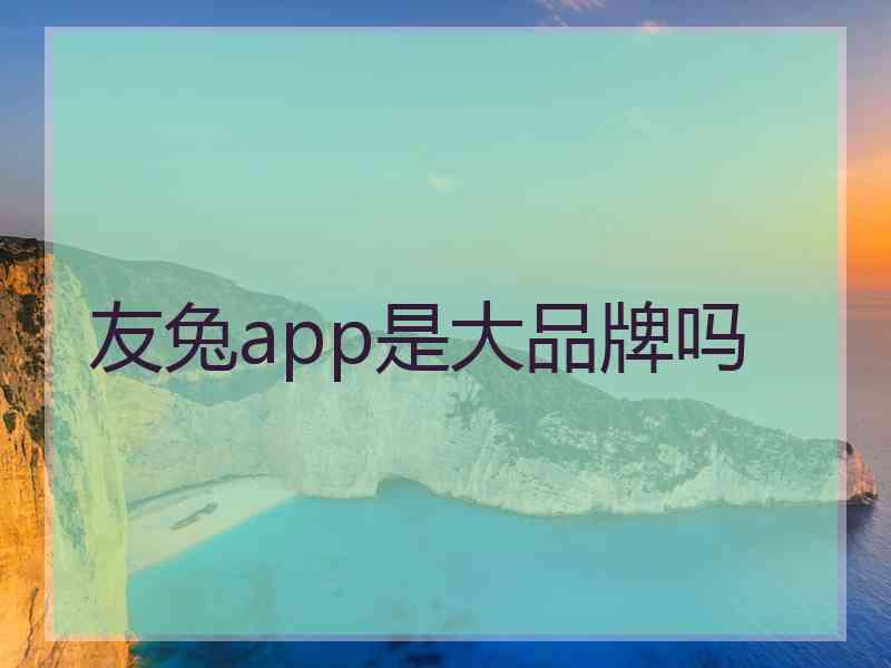 友兔app是大品牌吗