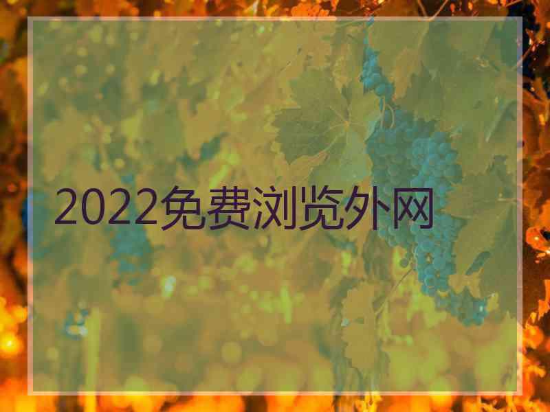 2022免费浏览外网