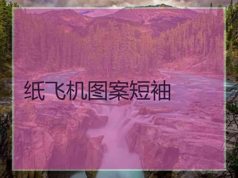 纸飞机图案短袖
