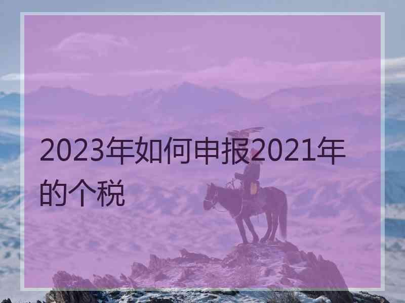 2023年如何申报2021年的个税