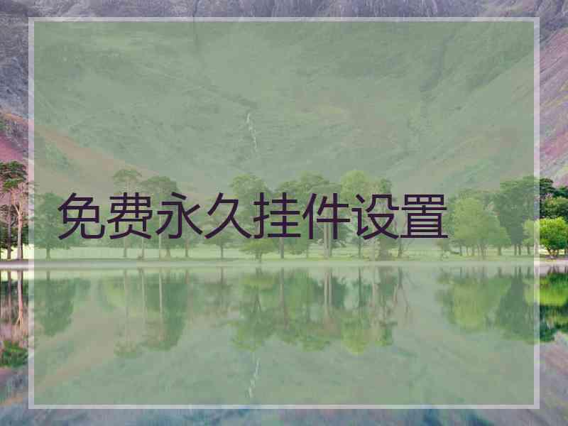 免费永久挂件设置