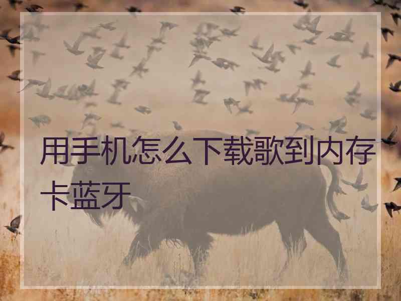 用手机怎么下载歌到内存卡蓝牙