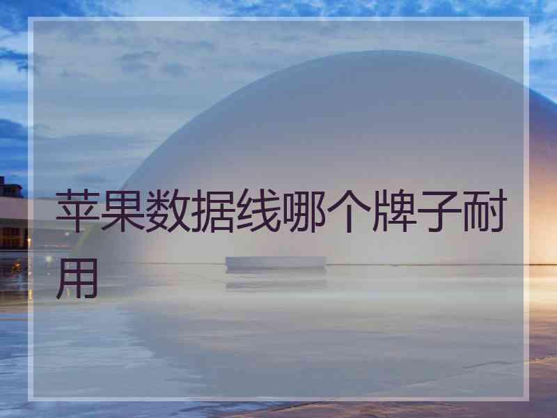 苹果数据线哪个牌子耐用