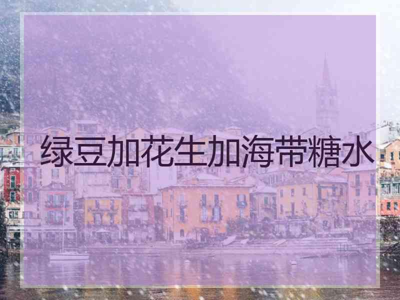绿豆加花生加海带糖水