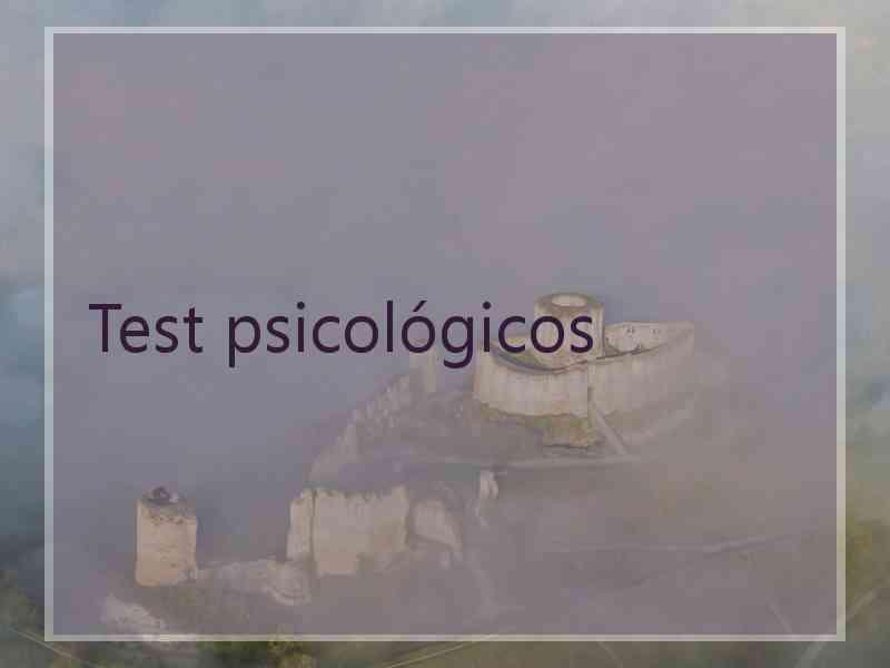Test psicológicos