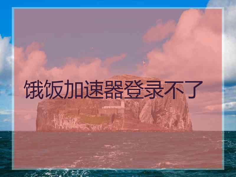 饿饭加速器登录不了