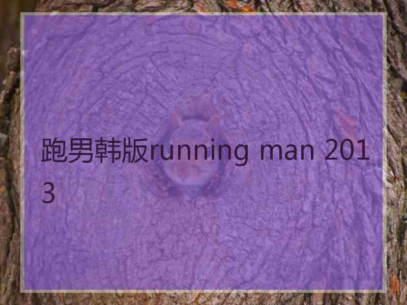 跑男韩版running man 2013