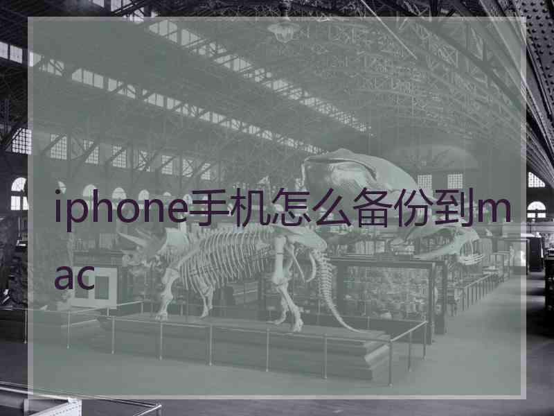 iphone手机怎么备份到mac