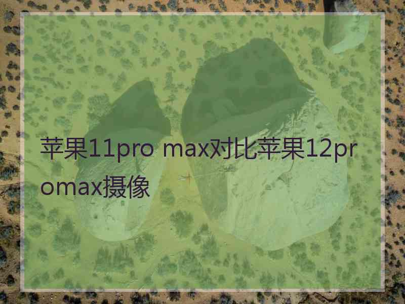 苹果11pro max对比苹果12promax摄像