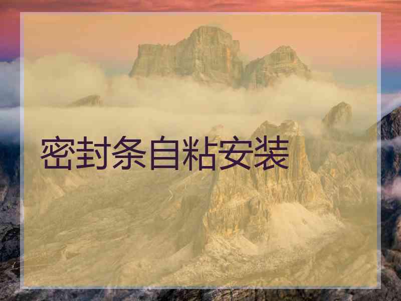 密封条自粘安装