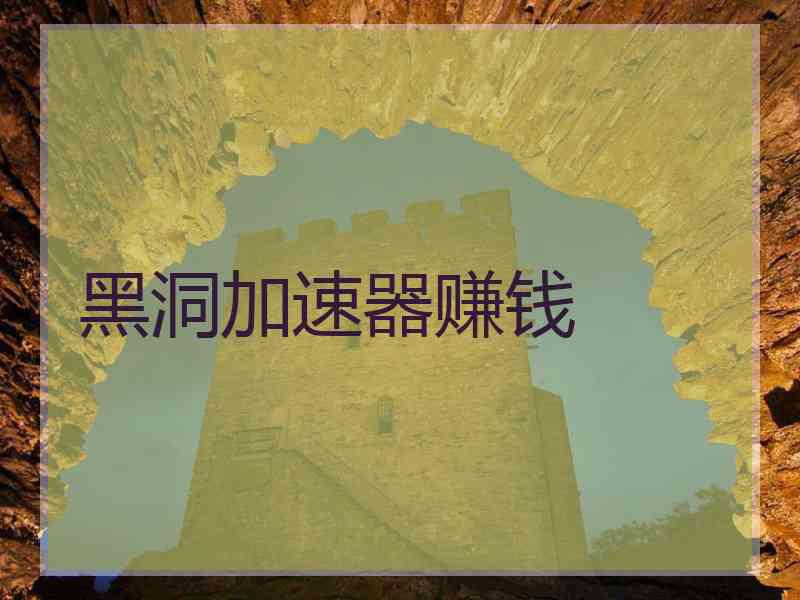黑洞加速器赚钱