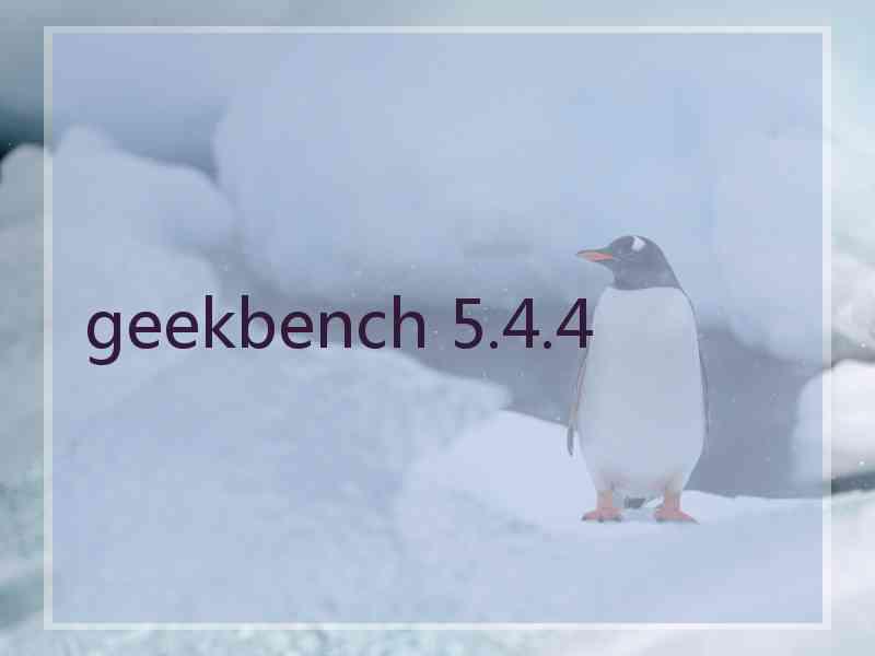 geekbench 5.4.4