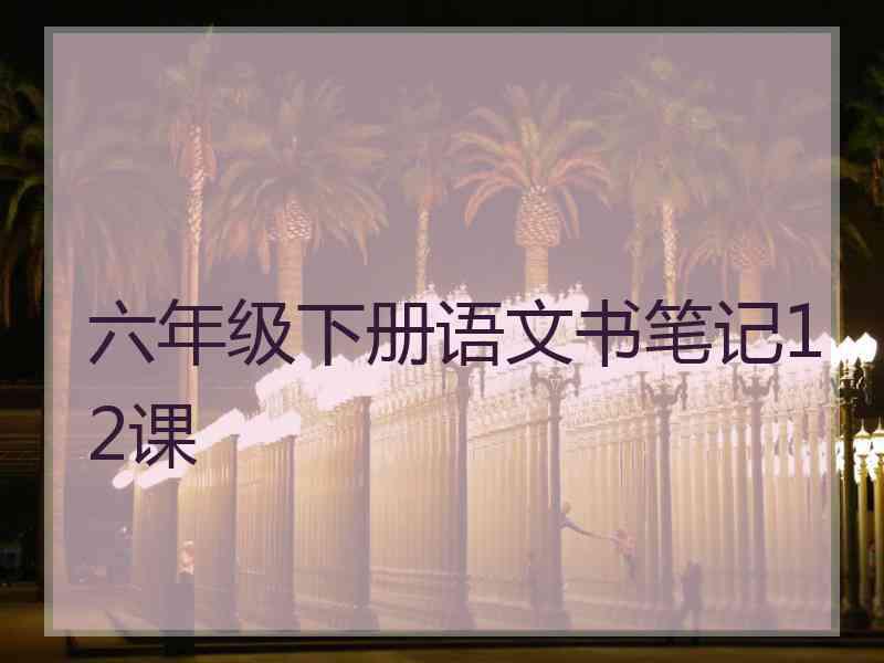 六年级下册语文书笔记12课
