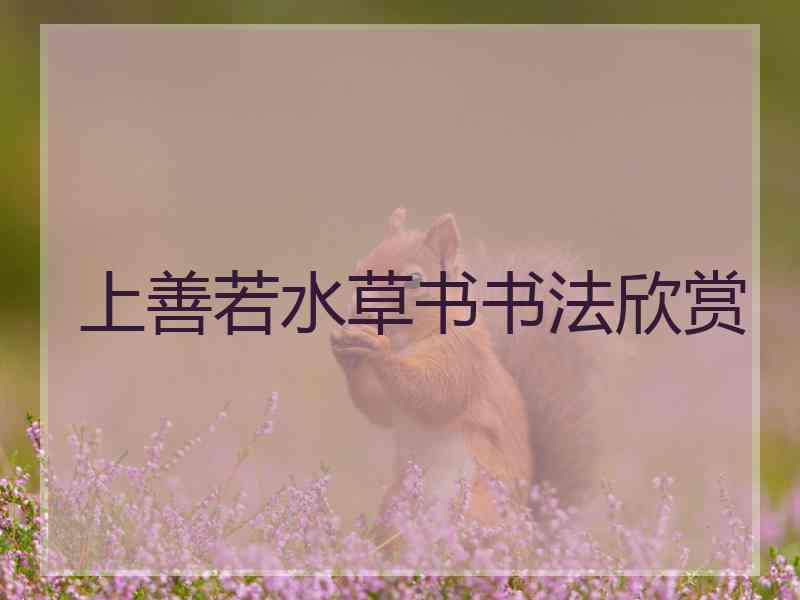 上善若水草书书法欣赏
