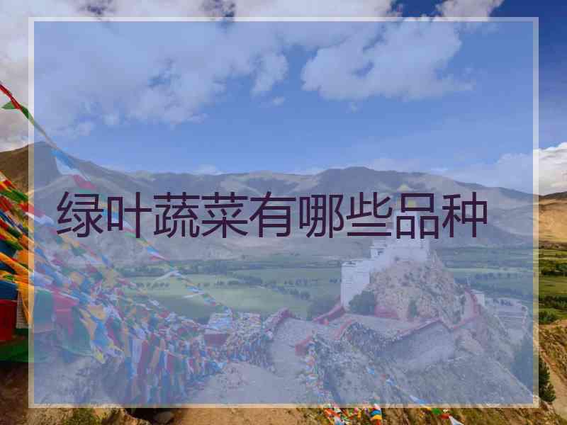 绿叶蔬菜有哪些品种