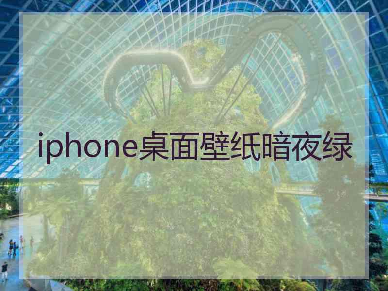 iphone桌面壁纸暗夜绿